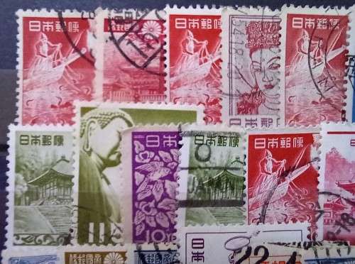 Japan lot of 55 used stamps