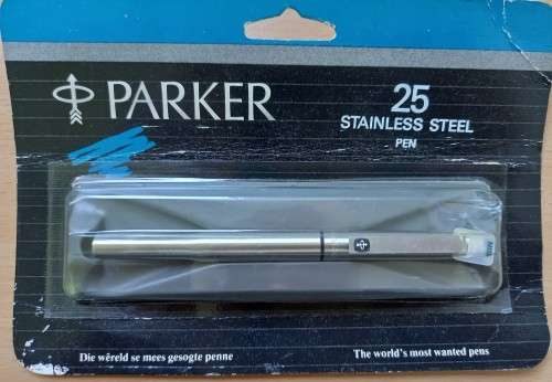 Parker 25 stainless steel pen in original packaging - unopened, Medium
