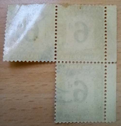 1927 SA Union Postage Due 6d block of 3 used
