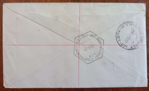1947 Australia registered souvenir cover to Cape Town