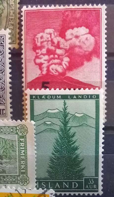 Iceland lot of 22 old stamps - some in high values