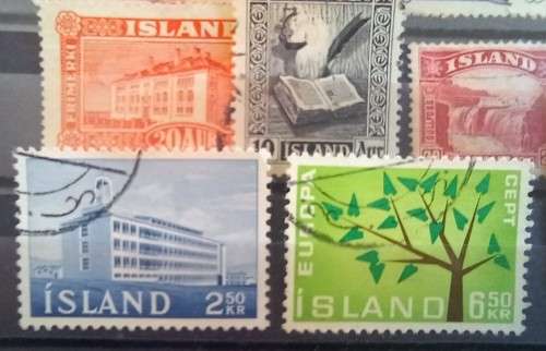 Iceland lot of 22 old stamps - some in high values