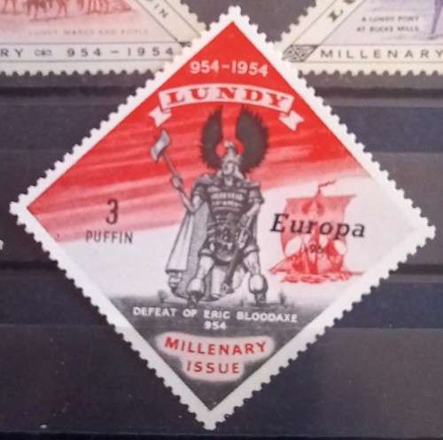 1953 Lundy Island Coronation set of 7 MH + 1 free