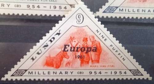 1953 Lundy Island Coronation set of 7 MH + 1 free