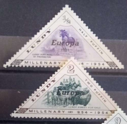 1953 Lundy Island Coronation set of 7 MH + 1 free