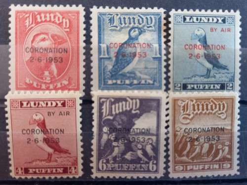 Lundy Island 1961 Europa overprints set of 6 MH