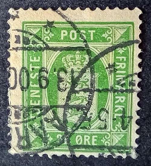 1875 Denmark Government Service stamp 32 Ore, used