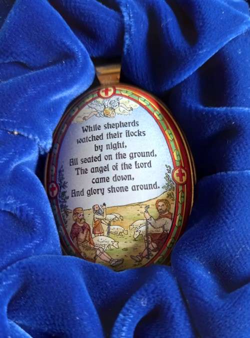 Halcyon Days collectible enamel Christmas medallion 1998 #135 of 365 in original box