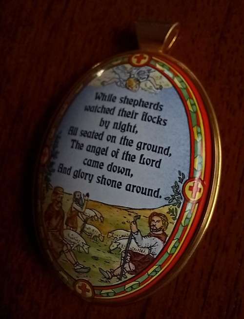 Halcyon Days collectible enamel Christmas medallion 1998 #135 of 365 in original box