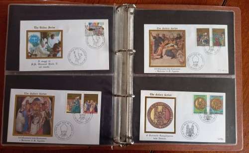 Vatican City 3 folders of the Golden Series FDCs 1972 to August 1987 - 170+ FDCs