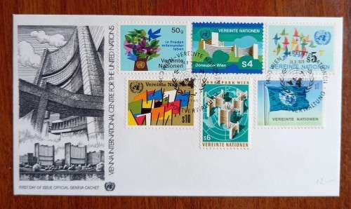 United Nations Vienna lot of 9 FDCs 1979-1982