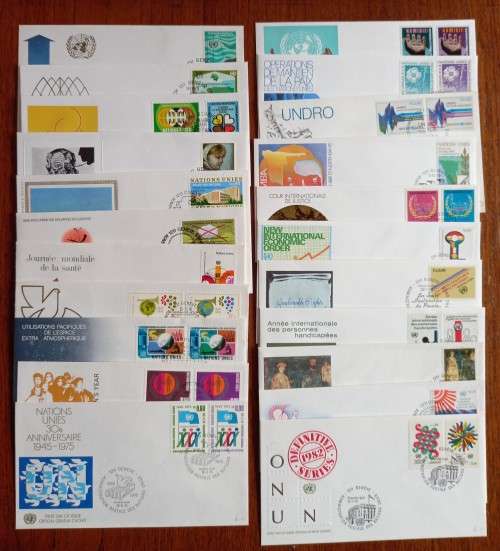 United Nations Geneva lot of 22 FDCs 1971-1982