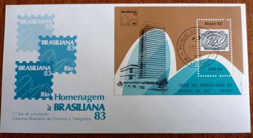 Brazil lot of 3 FDCs with minisheets 1982 & 1983