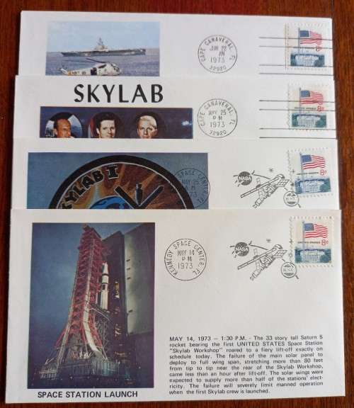 1973 USA lot of 4 Skylab commemorative covers