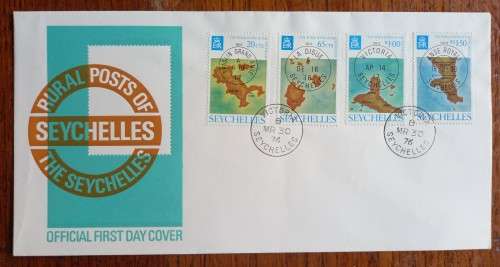 1976 Seychelles lot of 4 FDCs
