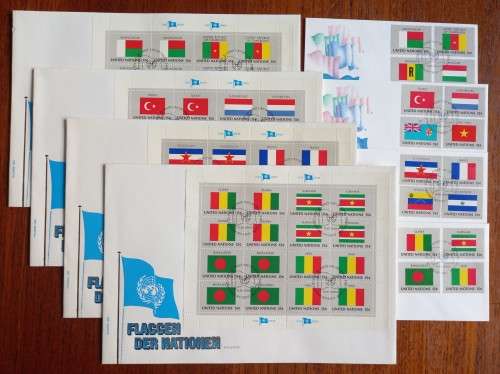 1980 United Nations lot of 8 Flag Series FDCs