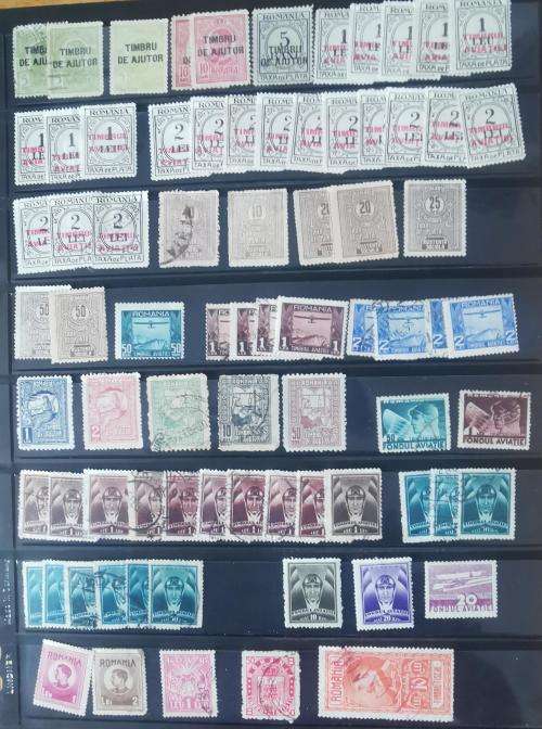 Romania lot of 137 used and MH tax, revenue and charity stamps