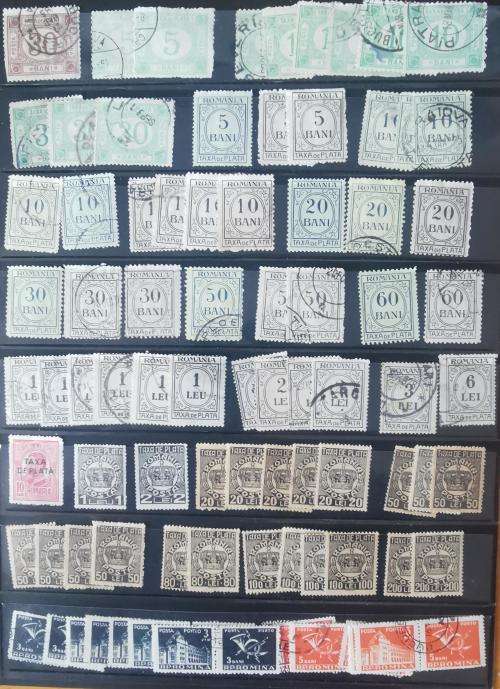 Romania lot of 137 used and MH tax, revenue and charity stamps