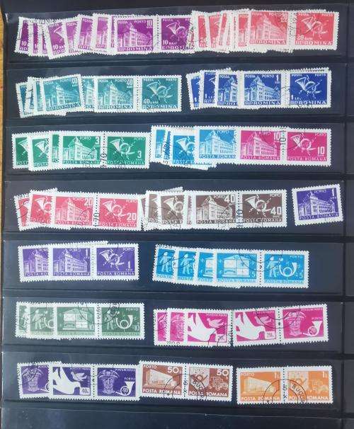 Romania lot of 137 used and MH tax, revenue and charity stamps