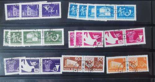 Romania lot of 137 used and MH tax, revenue and charity stamps