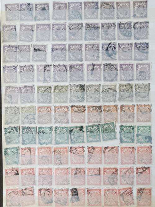 Netherlands Indies stamp album with more than 1 000 used stamps 1870 onwards