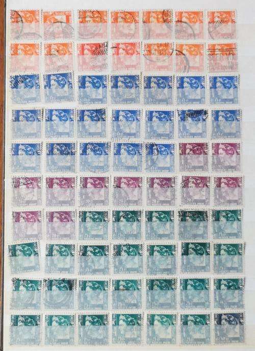 Netherlands Indies stamp album with more than 1 000 used stamps 1870 onwards