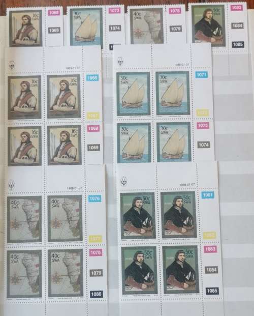 SWA 1988 to 1990 full MNH sets plus mini sheets and control blocks