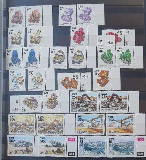 SWA 1988 to 1990 full MNH sets plus mini sheets and control blocks