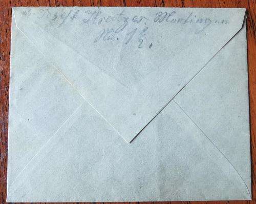 Germany Bavaria Bayern cover 1920 Mertingen cancellation