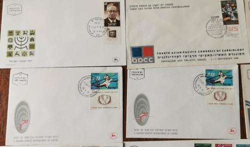 Israel lot of 12 FDCs from the 1950s and 1960s