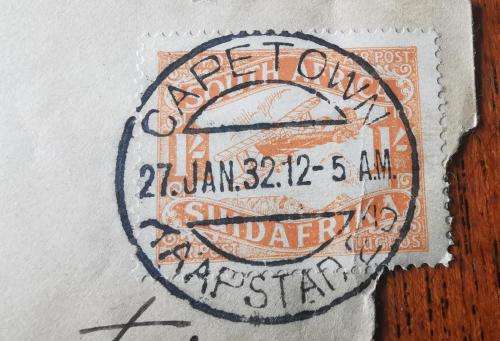 SA Union 1932 Imperial Airways airmail cover Cape Town to Munich, with 1 Shilling 1929 stamp