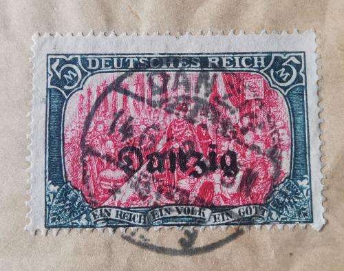 Germany Danzig 1920 overprints part set on envelope first day cancellations