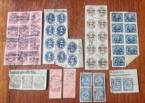 Germany 1920 and 1921 lot of service stamp multiples used