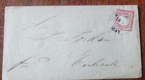 Germany German Reich letter to Einbeck with 1 Groschen 1872 stamp