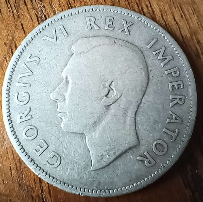 SA Union silver half crown 1940