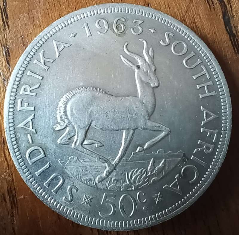 RSA silver crown 50 cents 1963