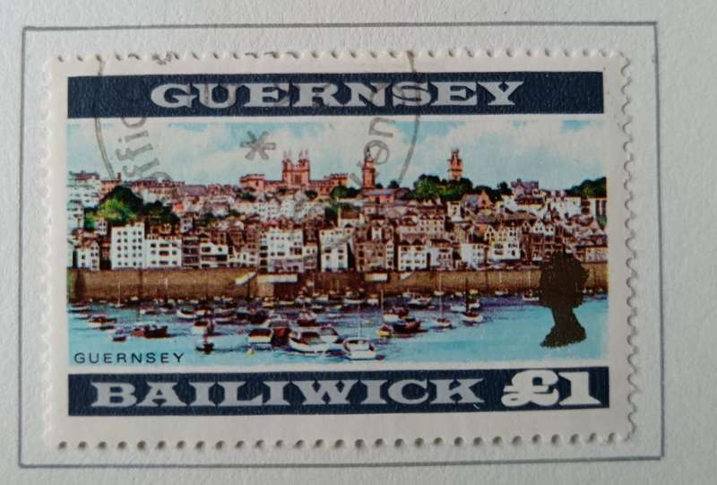 Guernsey 1969 full set of first daily stamps on collector`s page used -  CV$50+