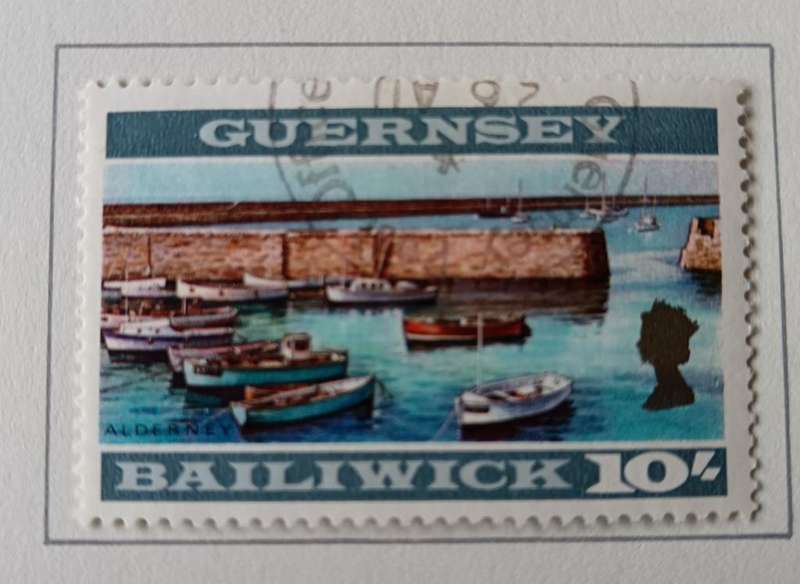 Guernsey 1969 full set of first daily stamps on collector`s page used -  CV$50+