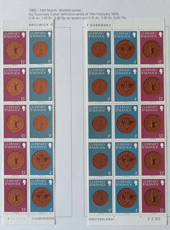 Guernsey 1969 to 1984 10 pages of MH and used stamps - CV $60+