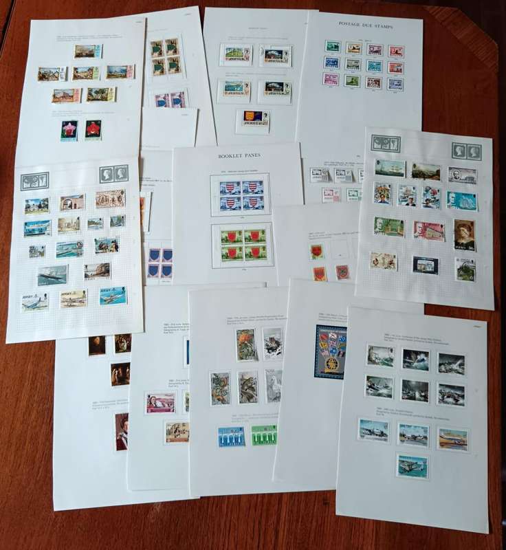 Jersey 1969 to 1993 17 pages of MH and used stamps