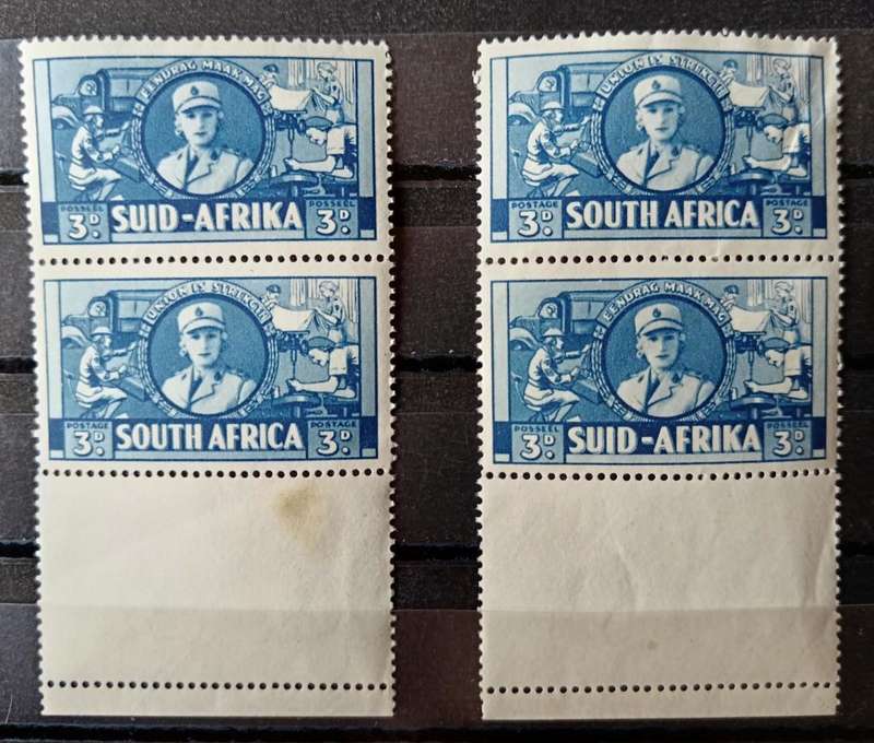 SA Union 2 vertical 3d pairs of 1941 unused