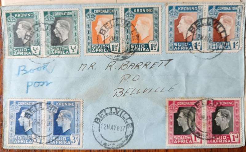 SA Union 1937 lot of 13 Coronation FDCs