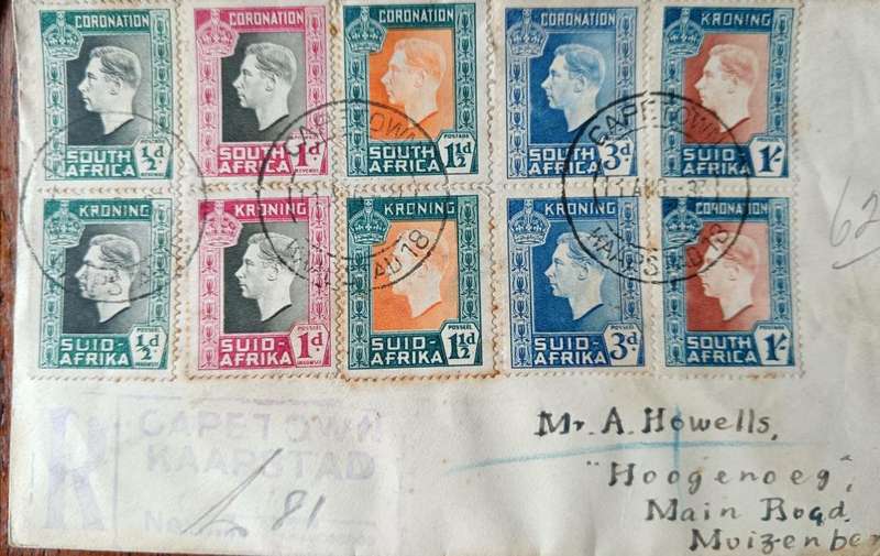 SA Union 1937 lot of 13 Coronation FDCs