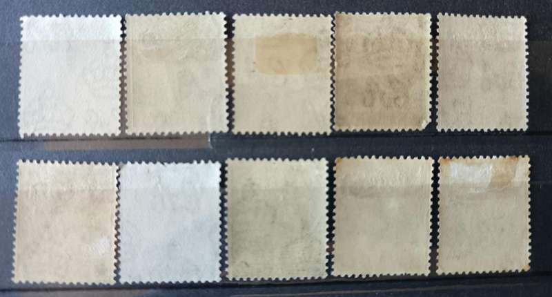 Antigua 1921 to 1929 part set of 10 MH George V stamps - 1/2d to 4 shillings