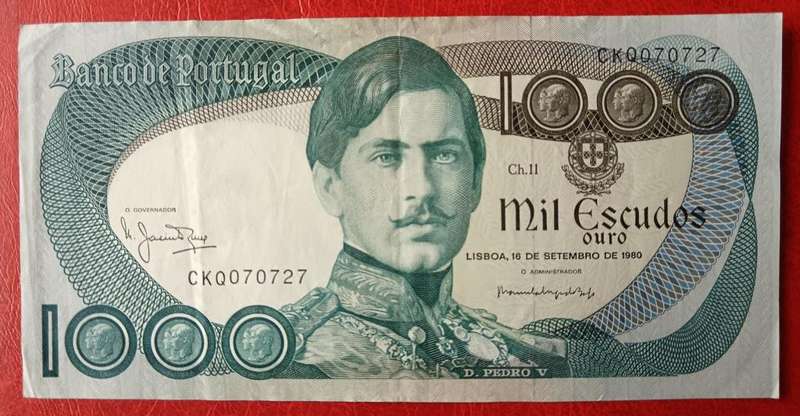 Portugal 1000 Escudos 1980 used