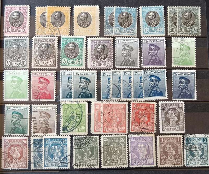 Serbia 1869 to 1920 lot of 140 MH and used stamps