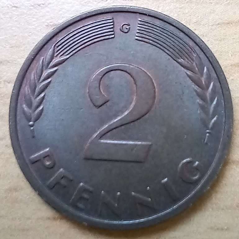 Germany 2 Pfennig 1950G A/UNC