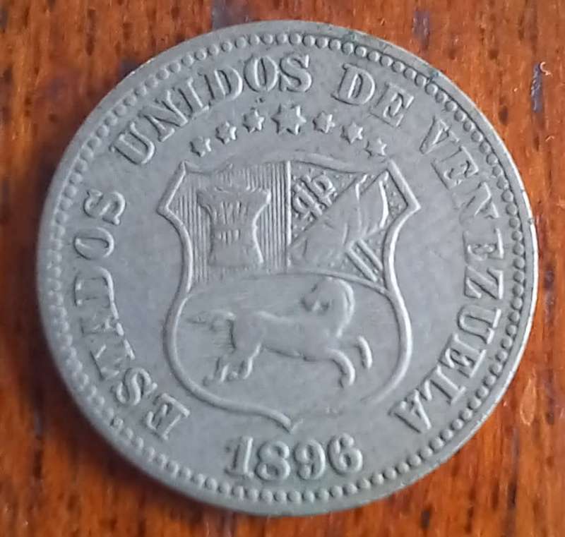 1896 Venezuela 5 Centimos