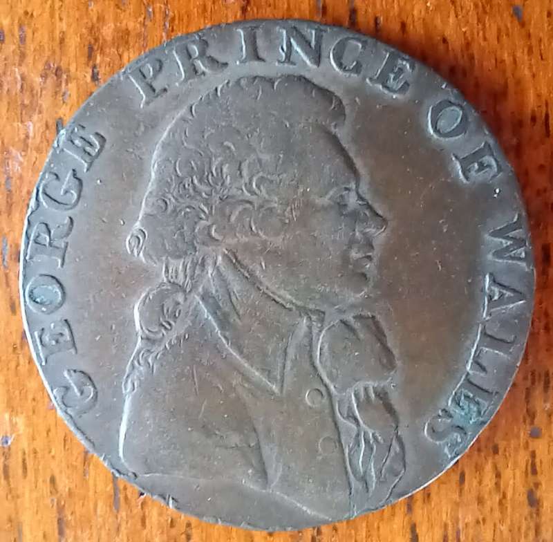 1793 George Prince of Wales Halfpenny token