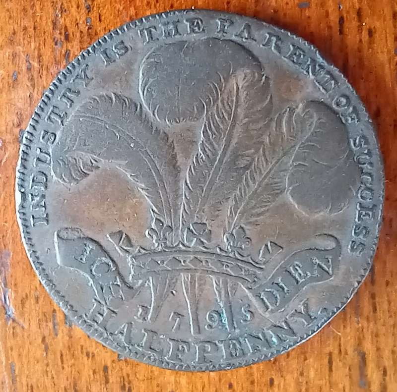 1793 George Prince of Wales Halfpenny token